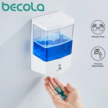 BECOLA אינפרא אדום אינדוקציה חכם סבון נוזלי מתקן הקיר חיישן Soap Dispenser, יד כביסה עבור חדר המטבח.