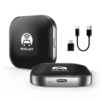 Birgus אלחוטית CarPlay מתאם לאייפון 2023 החדש Apple CarPlay מתאם אלחוטי ללא עיכוב Plug&Play להמיר מחובר Wireles