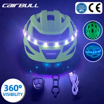 Cairbull 2022 חכם הקסדה LED דינמי אור 360 מעלות ראות שליטה מרחוק אדם אופניים קסדת אופנוע חשמלי למבוגרים