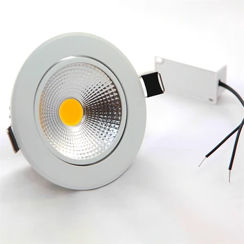 COB LED Downlight 10W 15W 20W Dimmable שקוע למטה אור התקרה ספרד סגנון השינה מנורת LED + נהג אחריות משלוח חינם