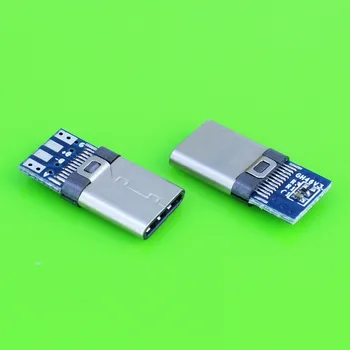 DIY 24pin USB 3.1 Type C USB-C זכר ריתוך הלחמה מחבר תקע מסוג SMT