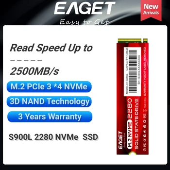 EAGET S900L SSD NVMe M. 2 SSD 1TB SSD 512GB פנימי של מצב מוצק דיסק קשיח M2 PCIe 3.0x4 2280 לנהוג PS5 מחשב נייד