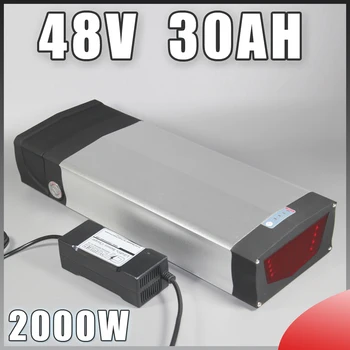 Ebike סוללה 48v 30Ah NCR18650B תאים עבור bbshd 1000W אופניים חשמליים סוללה עם יציאת USB LED מנורת