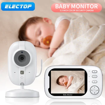 ELECTOP תינוק וידאו צג 3.5 אינץ LCD 2Way Audio לדבר ראיית לילה ניטור טמפרטורה אלחוטי התינוק מצלמת אבטחה לפקח