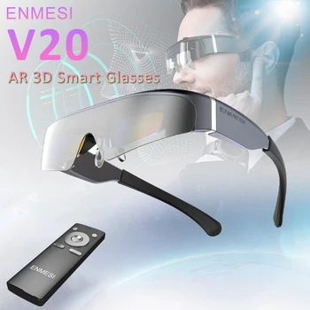 ENMESI V20 3D AR חכם וירטואלי משקפיים 4K 200 אינץ ' מקס מסך VR All-in-one עם Dual FHD מיקרו-OLED&0-500° רואי חכם עדשה