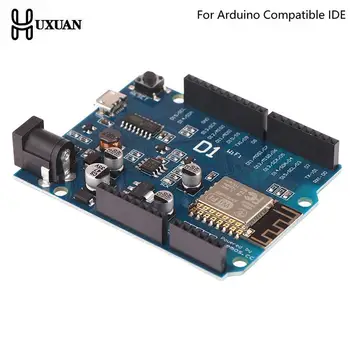 ESP-12E WiFi פיתוח לוח מבוסס WeMos D1 UNO R3 CH340 CH340G ESP8266 מגן חכם אלקטרוניים PCB עבור תואם Arduino IDE