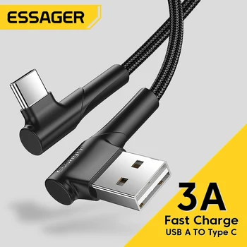 Essager 3א USB Type C כבל מהר תשלום מטען כבל Xiaomi 12 Pro פוקו F3 Redmi Realme Oneplus ניידים, טלפונים סלולריים תאריך חוט