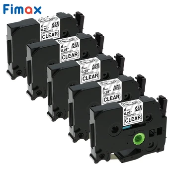 Fimax 5 חלקים תואמים עבור אח תווית הקלטת TZe111 טסה-111 מדפסת תווית רצועות 6 מ 