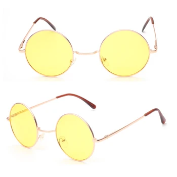 FOENIXSONG נשים משקפי שמש עגולים 2023 עבור נשים גברים אופנה מסגרת משקפיים עדשות מראה UV400 משקפי Gafas очки Oculos Lentes