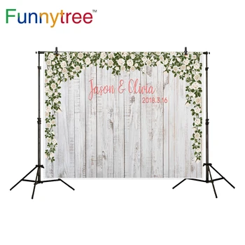 Funnytree עץ תמונות רקע צילום חתונה Photocall פרח קיר רקע תפאורה שם מותאם אישית סטודיו Photozone Photophone