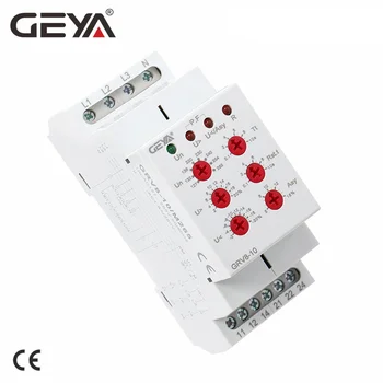 GEYA GRV8-10 חדשים 36mm רוחב 3 שלב ניטור מתח ממסר עם איפוס זמן 0.1 s-10 מתח ממסר