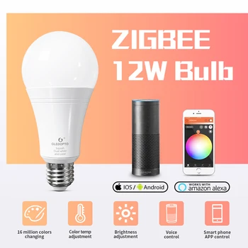GLEDOPTO Zigbee חכם אור Bulb12W מנורות LED תואם עם רכזת גשר Tuya SmartThings האפליקציה טלפון אקו בתוספת שליטה קולית