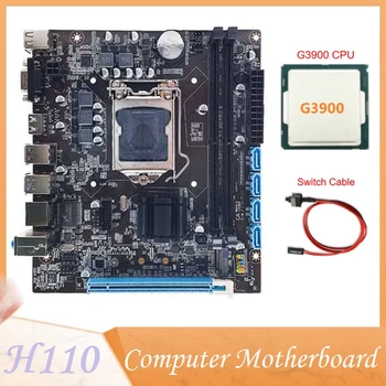 H110 לוח האם תומך LGA1151 6/7 דור CPU Dual-Channel זיכרון DDR4+G3900 מעבד+החלפת כבל