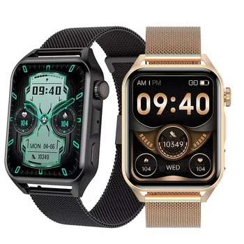 HK28 שעון חכם 1.78 אינץ ' Amoled גברים, נשים, Bluetooth Smartwatch AI הקול עוזר קצב הלב הבריאות לפקח על שעון יד ספורט