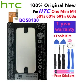 HTC המקורי קיבולת גבוהה סוללה של טלפון על HTC one Mini M4 BO58100 601s 601e 601n 603e 1800mAh סוללות +מתנה כלים +מדבקות