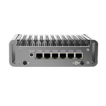 HUNSN RJ25a,מיקרו Firewall Appliance,מחשב מיני Intel I5 1135G7/ I7 1165G7, VPN,הנתב למחשב,AES-NI,6 x Intel I211,COM,HD,4 x USB3.1