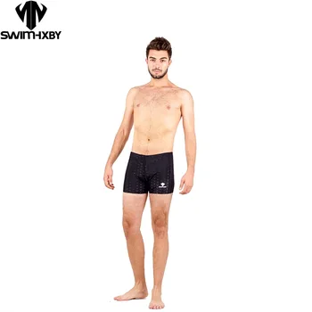 HXBY Mens בגדי ים לשחות מכנסיים קצרים לגברים בגדי מירוץ בגדי ים בוקסר שחייה גברים תחרותי בנים הכשרה בגדי ים