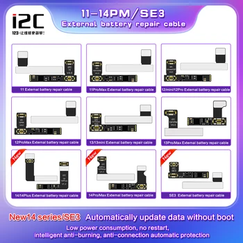 i2C סוללה חיצונית תיקון להגמיש כבלים עבור iPhone 11 12 13 14 SE3 סדרה 10PCS/Lot