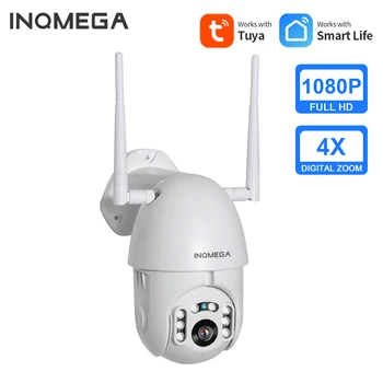 INQMEGA 1080P מצלמת IP אלחוטית WiFi אוטומטי מעקב PTZ מהירות מצלמת כיפה אבטחה חיצונית מעקב מצלמה עמיד למים TUYA