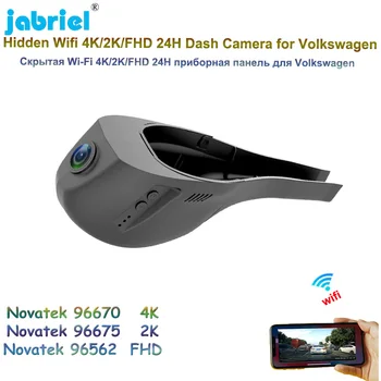 Jabriel 2160P 4K DVR המכונית Dash Cam מצלמת עבור פולקסווגן פולקסווגן גולף 7 2015 2016 2017 2K WIFI מקליט וידאו 24H חניה ניטור