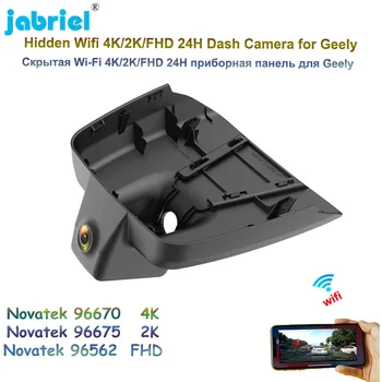 Jabriel 4K 2160P Dash Cam מצלמת 2K Wifi 24H רכב DVR מקליט וידאו על Geely Okavango 1.8 TD DCT Deluxe Edition 2020 2021 2022