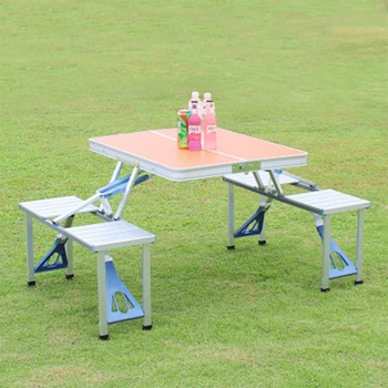 JETSHARK חיצונית שולחן מתקפל כיסא קמפינג סגסוגת אלומיניום שולחן פיקניק עמיד למים עמיד שולחן וכיסאות בחוץ