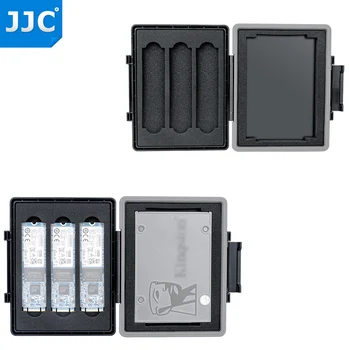 JJC 4 חריצי קומפקטי SSD מקרה תיבת אחסון בעל ארגונית 3. מ. 2 NVME 2280 + 1 2.5