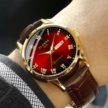 JLANDA עליון חדש מותג אופנה שעון גברים יוקרתי עמיד למים זוהר תאריך הצבאי קוורץ שעונים לגבר שעון יד רלו גבר