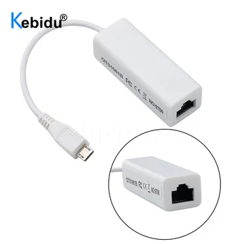 Kebidu מיקרו USB ל-RJ45 כרטיס רשת 10/100Mbps RJ45 Ethernet מיקרו USB 2.0 כבל מתאם עבור אנדרואיד למחשב נייד וטאבלטים