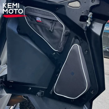 KEMIMOTO 1680D הכריעה לצד שקית אחסון תואם עם פולאריס RZR XP PRO 4 2020 2021 2022 2023 הנהג מושב שחור UTV הדלת תיק
