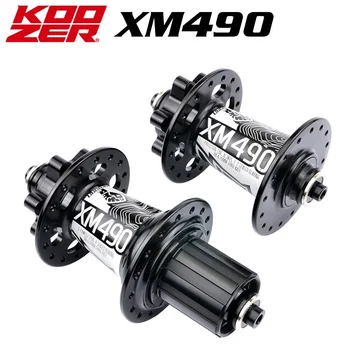 Koozer XM490 רכזות 4 נושאות 6 ציפורניים MTB אופני הרים האב הקדמי האחורי QR או דרך 32 חורים דיסק בלם אופניים האב 8 9 10 11 12Speed