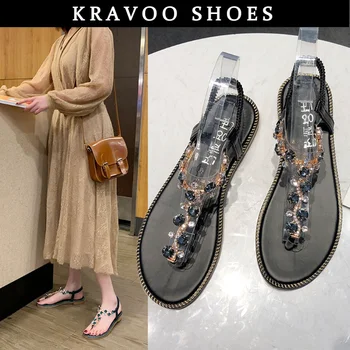 KRAVOO אופנה נשים סנדלים מותרות נשים נעלי מעצבים חוף סנדלי פלטפורמת נעלי נשים האור לנשימה נעלי הרומית
