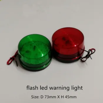 LED נורת אזהרה הנורה מסתובב מהבהב אות מגדל המנורה AC/DC12V אדום Led מנורה תעשייתי אות מיני מנורת אזהרה