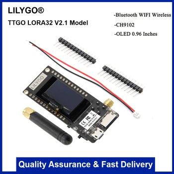 LILYGO® TTGO LoRa32 V2.1_1.6 גרסה 433/868/915Mhz ESP32 לורה OLED 0.96 אינץ כרטיס SD Bluetooth אלחוטית WIFI מודול ESP-32 SMA
