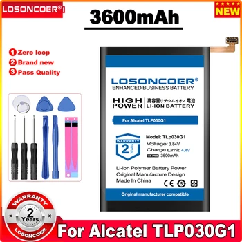 LOSONCOER 3600mAh TLP030G1 טלפון נייד סוללה עבור Alcatel TLP030G1