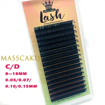 MASSCAKU ריסים Maquiagem 3D מינק ריסים בודדים עפעף 16 שורות Faux Cils Maquillaje כלים ליופי