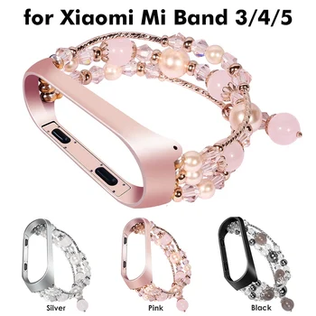 Mi Band 7 6 8 4 5 רצועות תכשיטים צמיד Xiaomi 3 להקות קוראה חגיגי צמיד החלפת רצועות נשים בחורה pulsera יוקרה