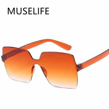 MUSELIFE משקפי שמש נשים וגברים האוקיינוס עדשות צבע ללא שפה משקפיים UV400 הסיטוניים תמיכה רכישת