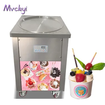 Mvckyi מ אחד פן 22 סנטימטר נירוסטה רולר להכנת גלידה מטוגן גלידה רול המכונה