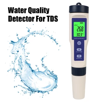 NICEYARD טמפרטורה מימן עשיר מטר טוהר למדוד כלי איכות המים גלאי 5 1 PH/ניכוי מס במקור/EC/מלח/TEMP