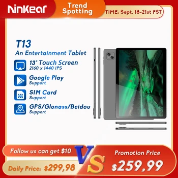 Ninkear הכרטיסייה T13 טאבלט 13 אינץ 2K IPS Full HD MT6769 מעבד 2.0 Ghz 8 ליבות 10000mAh אנדרואיד של גוגל 12 Tablet PC
