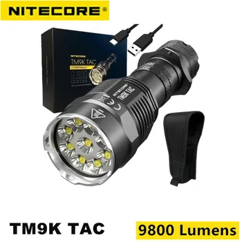 NITECORE TM9K טק פנס 9800Lumens USB נטענת XP-L2 HD LED טקטי לפיד Serch אור מובנה הסוללה 5000mAh