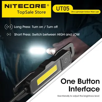 NITECORE UT05 המותניים אור 400 Lumens 160° המבול קל משקל חיצוני LED סוג פיצול שביל ריצה המנורה על רץ ג ' וגינג קמפינג