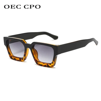 OEC CPO קלאסי מרובע משקפי שמש נשים גברים פאנק ססגוניות מגמות UV400 משקפי שיפוע גוונים חדשים הנשי UV400 משקפי שמש