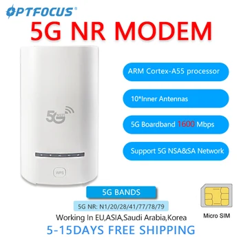 OPTFOCUS 5G ה SIM-WiFi הנתב למודם 1.6 Gbps WiFi כרטיס ה Sim-5G NSA SA Wi-fi נתב עם מודם אלחוטי 5G Wi-Fi חריץ לכרטיס SIM הנתב