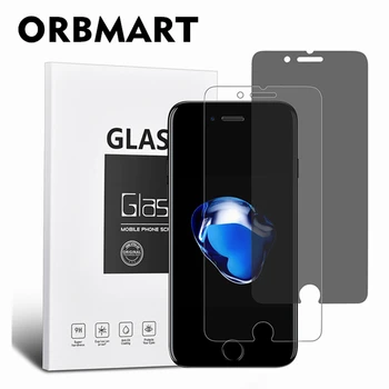 ORBMART 2 יח ' /הגדרת הפרטיות מגן מסך + HD Ultra-clear ברור זכוכית מחוסמת לאייפון 6 פלוס נגד טביעות אצבע