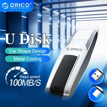 ORICO USB 3.0 כונן פלאש נייד תיק מתכת עט סוג הכונן C 256GB 128GB 64GB 32GB 100MB/s קיבולת גדולה במהירות גבוהה דיסק U