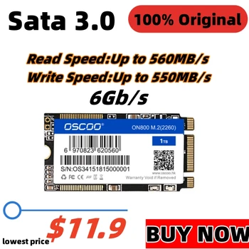 OSCOO SSD Nvme M2 2242 1tb ביצועים גבוהים המקורי TLC-Nand Flash Sata3 6GB/s מוצק ssd דיסק קשיח