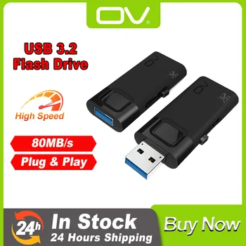 OV ExtraV USB המקורי 3.2 Flash Drive עד ל-80 מגה בייט/שניה מהירות גבוהה דיסק Pendrive 32gb 64gb זיכרון מתנות לחתונה לאורחים