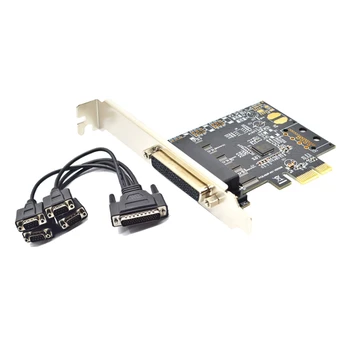 PCI-E טורית כרטיס Pcie 4 טורית RS232 9 פינים תעשייתיים, בקרה 4-Port-הרחבה כרטיס AX99100 עם